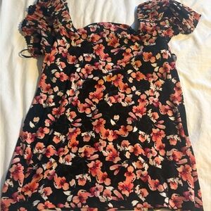 White House Black Market Off-Shoulder Floral Blouse